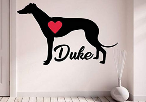 Vinilo personalizado galgo
