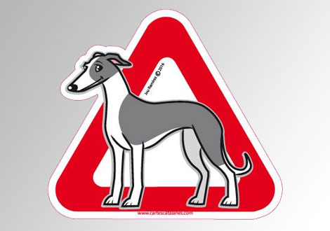 Pegatina galgo a bordo